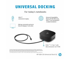 HP Universal Dock G2 Wired USB 3.2 Gen 1 (3.1 Gen 1) Type-C Black