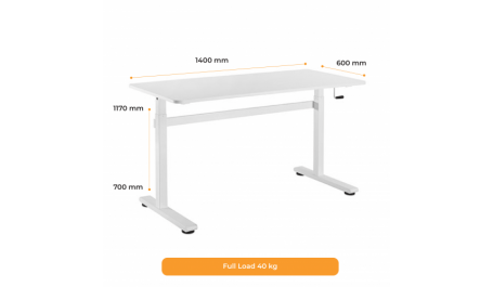 Reguliuojamo aukščio mechaninis stalas Up Up 1400 x 600mm