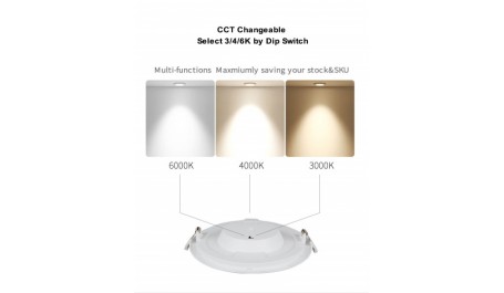 Šviestuvas, įmontuojamas, LED, 18W, 205mm