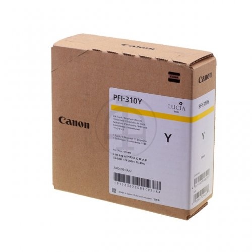 Canon PFI-310 (2362C001), geltona kasetė, 330 ml