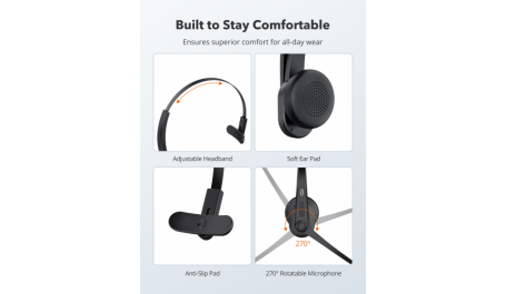 TaoTronics bevielės ausinės slopinančios garsą TT-BH041, Juodos