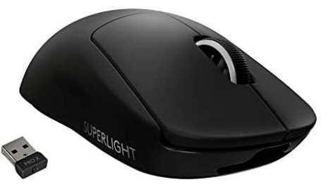 Logitech PRO X SUPERLIGHT (910-005881), bevielė žaidimų pelė, juoda