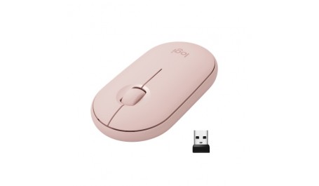 LOGITECH M350 (910-005717), belaidė pelė, rožinė