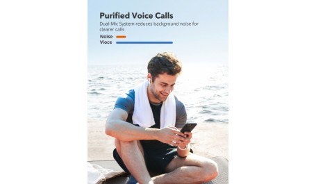 TaoTronics bevielės ausinės TT-BH053, baltos