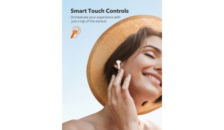 TaoTronics bevielės ausinės TT-BH053, baltos