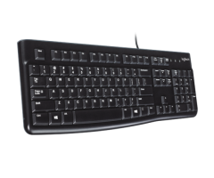 Logitech K120 USB OEM - EMEA (US) (920-002590), laidinė klaviatūra, juoda