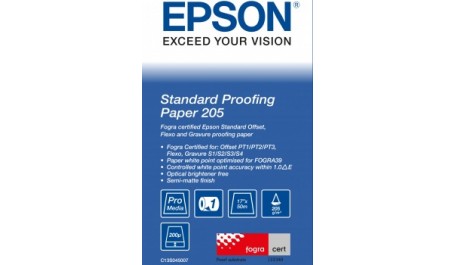 Ruloninis popierius Epson Standard Proofing Paper, 17inch x 50m, 205g/m, baltas