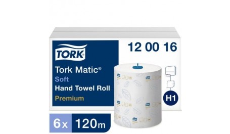 Ruloninis rankšluostinis popierius Tork Advanced Matic H1, 2 sl., 21cmx120m, 6 vnt.