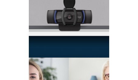 Logitech C920S Pro HD Webcam (960-001252), internetinė kamera, juoda