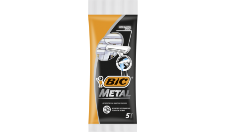 BIC Vienkartiniai vienašmeniai skustuvai METAL  (5 vnt.)