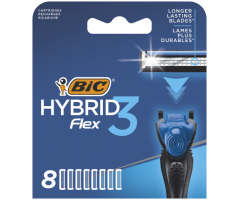BIC Skustuvo keičiamos galvutės HYBRID 3 FLEX (8 vnt)
