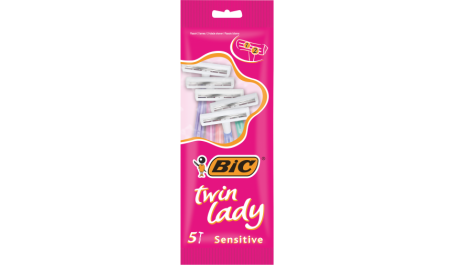 BIC Vienkartiniai moteriški skustuvai TWIN LADY (5 vnt.)