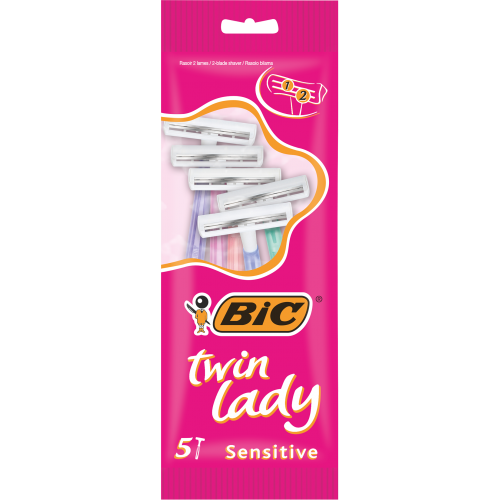BIC Vienkartiniai moteriški skustuvai TWIN LADY (5 vnt.)