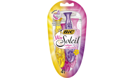 BIC Vienkartiniai moteriški skustuvai MISS SOLEIL COLOR (4 vnt.)