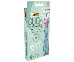 BIC Sisteminis skustuvas ir keičiamos galvutės SOLEIL CLICK Sensitive (1+2 vnt.)
