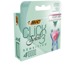 BIC Skustuvo keičiamos galvutės SOLEIL CLICK SENSITIVE (4 vnt.)