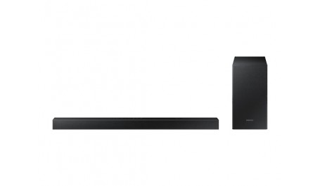 Samsung HW-T450 2.1ch 200W Soundbar (2020), garso kolonėlės, juodos