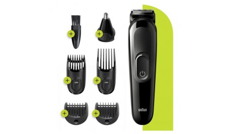 Plaukų kirpimo mašinėlė Braun MGK3220, 6-in-1, juoda