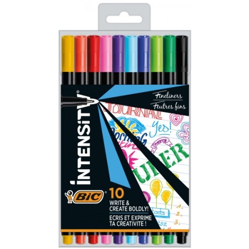 Bic Rašiklių rinkinys FineLiners Intensity Fine 0.4 mm, 10 spalvų CEL1011727