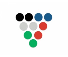 Magnetai NOBO, 20 mm, 8 vnt., juoda sp.