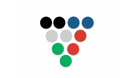 Magnetai NOBO, 20 mm, 8 vnt., juoda sp.