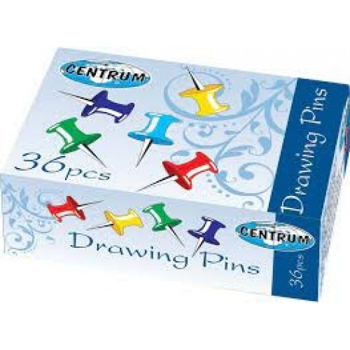 Smeigtukai Centurm, kamštinei lentai, spalvoti (36vnt.)