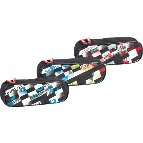 Penalas su užtrauktuku BRUNNEN, juodas su spalvotom detalėm