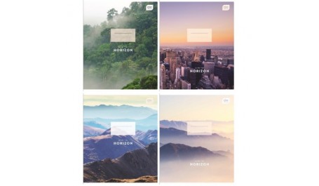 Sąsiuvinis A5, 60l., langeliais  SHADES OF THE NATURE INTERDRUK