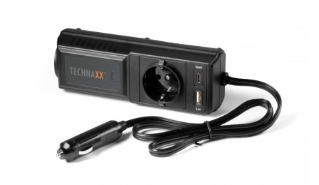 Automobilinis srovės keitiklis, pakrovėjas iš 12V-230V 200W Technaxx 200W TE21