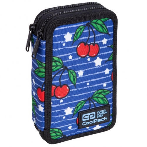 Forminis dviejų skyrių penalas su priedais CoolPack Jumper 2 Cherries