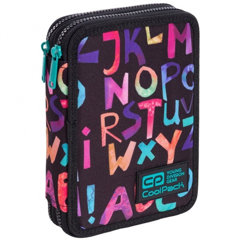 Forminis dviejų skyrių penalas su priedais CoolPack Jumper XL Albhabet