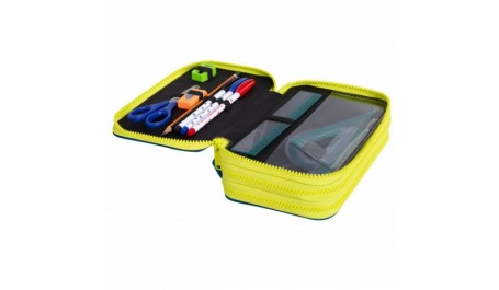 Forminis trijų skyrių penalas su priedais CoolPack Jumper 3 Sky Flights