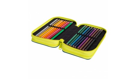 Forminis trijų skyrių penalas su priedais CoolPack Jumper 3 Sky Flights