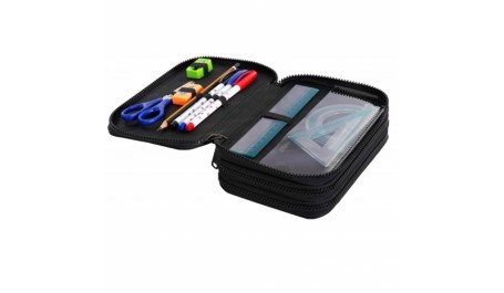 Forminis trijų skyrių penalas su priedais CoolPack Jumper 3 Football Green