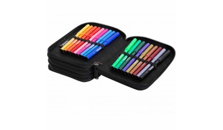 Forminis trijų skyrių penalas su priedais CoolPack Jumper 3 Football Green