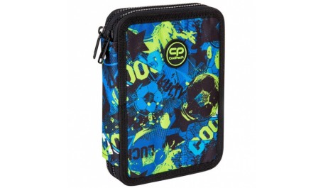 Forminis dviejų skyrių penalas su priedais CoolPack Jumper XL Football Green