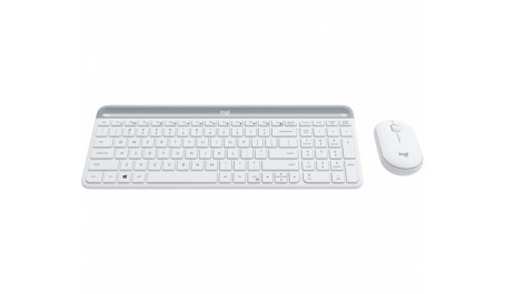 Belaidė klaviatūra ir pelė Logitech Slim Wireless MK470, Balta