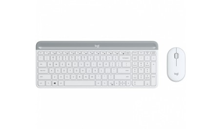 Belaidė klaviatūra ir pelė Logitech Slim Wireless MK470, Balta