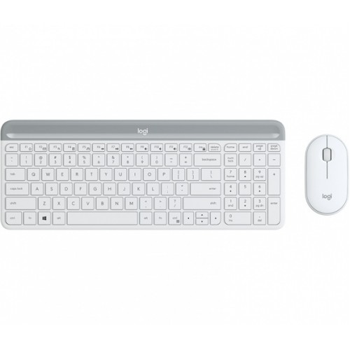 Belaidė klaviatūra ir pelė Logitech Slim Wireless MK470, Balta
