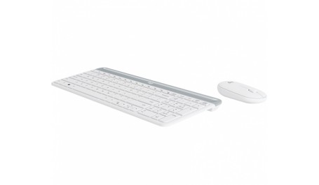 Belaidė klaviatūra ir pelė Logitech Slim Wireless MK470, Balta