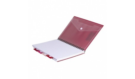 Sąsiuvinis su spirale CoolPack, A5, 200 puslapių, langeliais, raudonos spalvos
