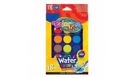 Colorino Kids Water colour cakes big 18 colours