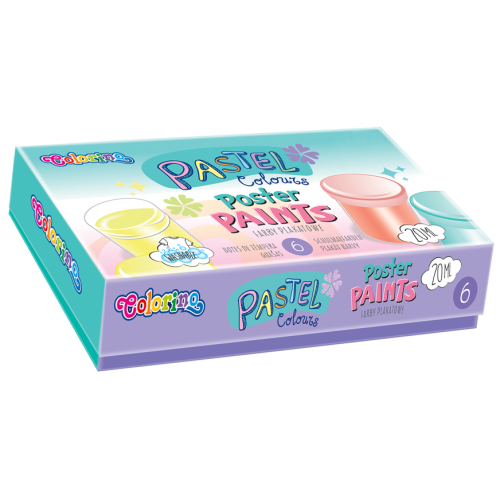 Guašas Colorino Pastel 6 pastelinių spalvų