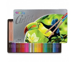 Spalvoti pieštukai Colorino Artist metalinėj dėžutėj 36 spalvų