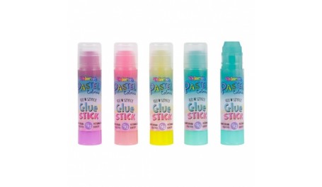 Pieštukiniai klijai Colorino Pastel 9g skaidrūs, pastelinių spalvų