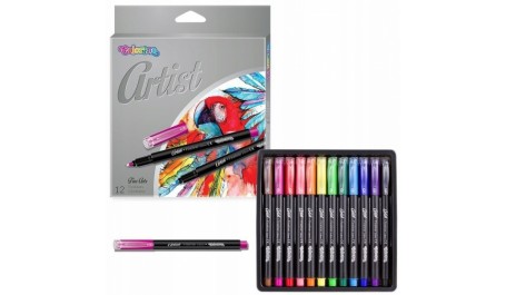 Rašikliai Fineliners Colorino Artist 12 spalvų