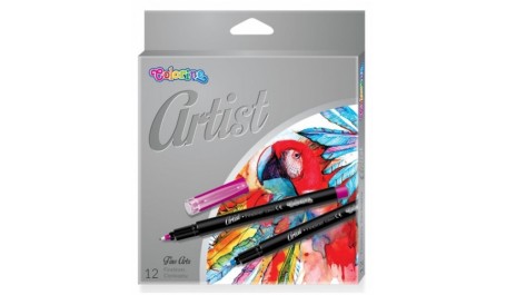 Rašikliai Fineliners Colorino Artist 12 spalvų