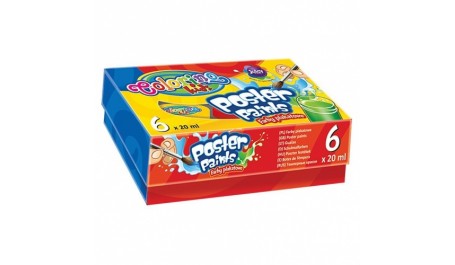 Guašas Colorino Kids 20 ml, 6 spalvų