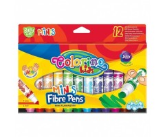 Flomasteriai Colorino Kids Mini, 12 spalvų
