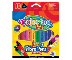 Flomasteriai  Colorini Kids Jumbo trikampiai, 10 spalvų